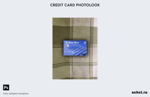 цифровая загрузка USA KeyCorp Bank Visa, фотоизображение, передний шаблон